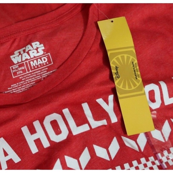 Star‎ Wars Darth Vader T Shirt Men's 2XL Have A Holly Jolly Sithmas NWT Disney - Picture 3 of 8